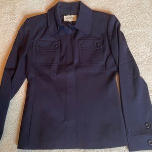 Made in Italy -Iceberg Jacket Navy Hidden Zipper Pockets-Sz 44